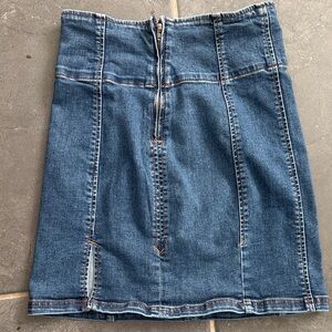 Free People Denim Pencil Skirt